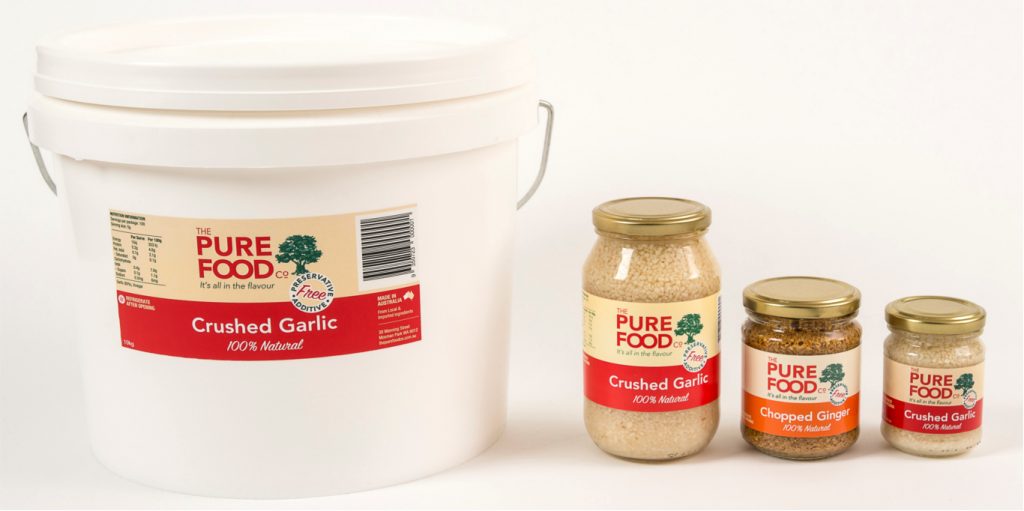 Crushed Garlic and Ginger Wholesale From The Pure Food Co